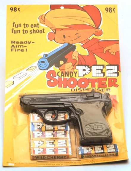 Candy shooter on card